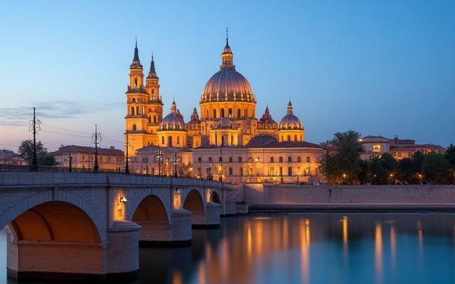 Blick auf die Basílica del Pilar